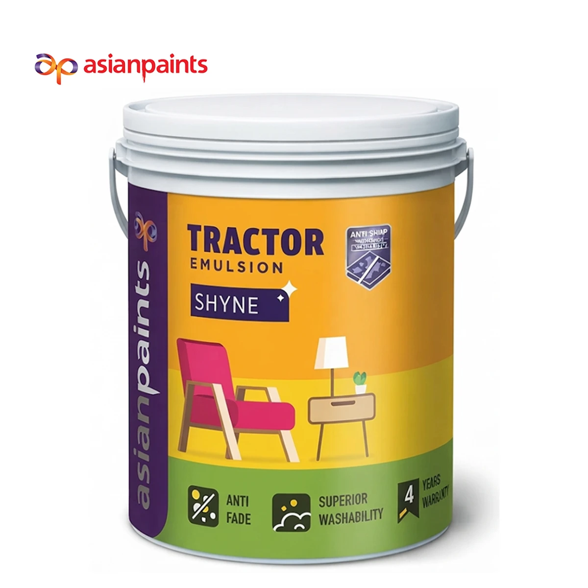 Asian Paints Tractor Emulsion Shyne, Base White
